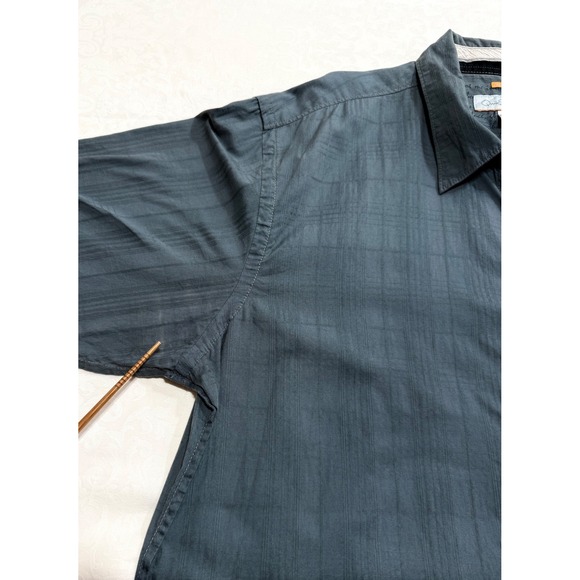 Quiksilver‎ Edition Mens Regular Fit Short Sleeve Button Up Shirt Blue Plaid XXL - Picture 8 of 12